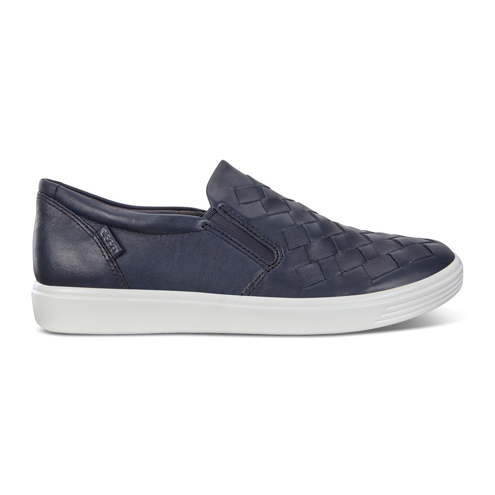 ECCO Womens Sneakers Navy - Soft 7 - IWY-621508